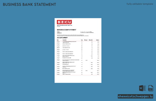 USA BECU Organisationserklärung – Beispiel als Word- und PDF-Datei (Vorschau)